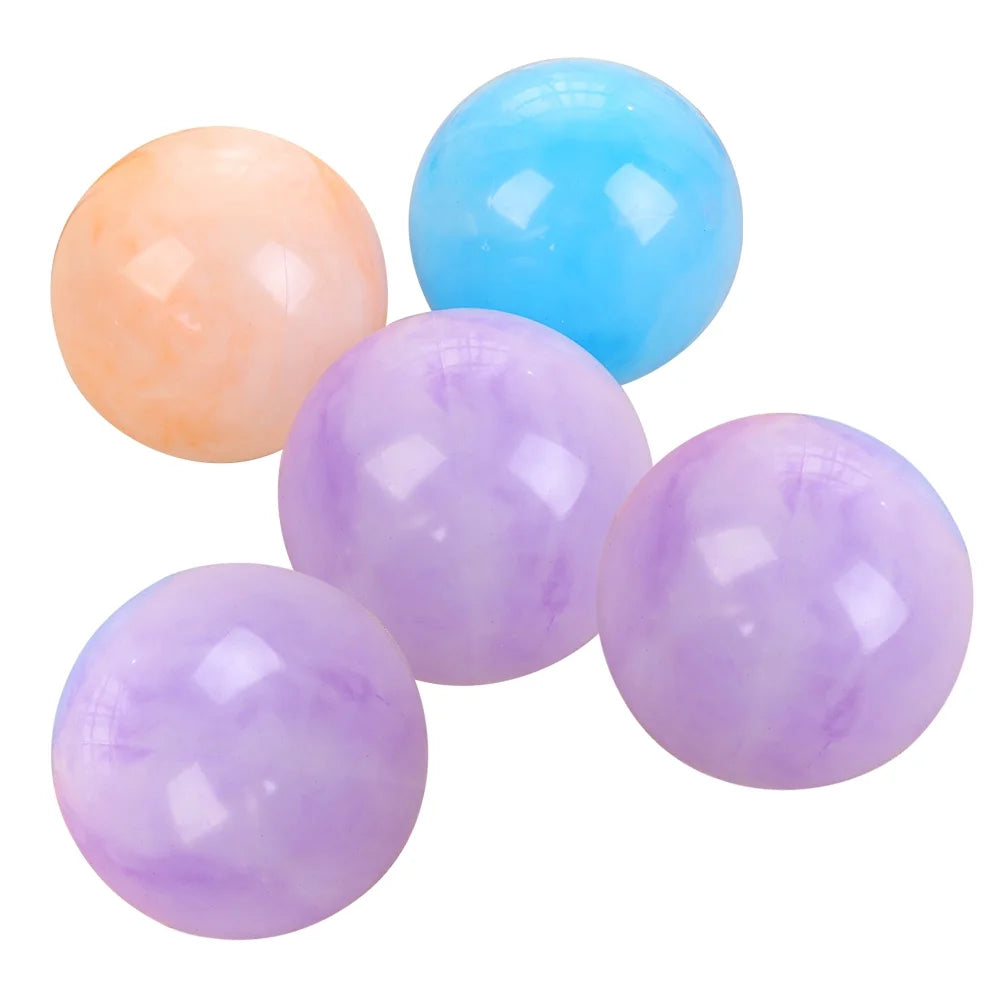 5pcs Plastic Air Filled Bouncy Rubber Balls S4789
