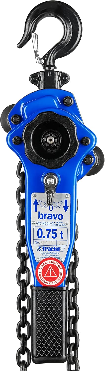 3/4 Ton Capacity Lever Chain Hoist with 10 ft Lift G328595