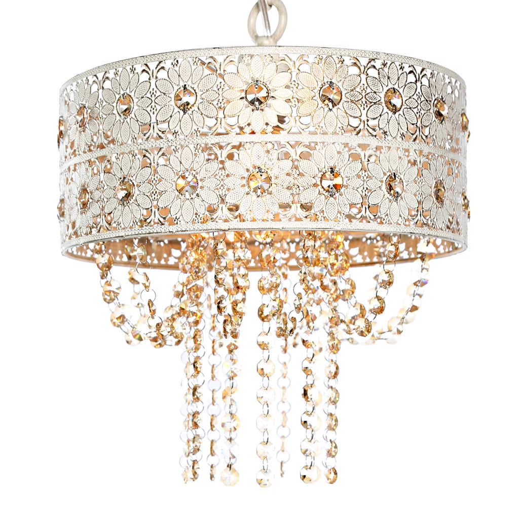Crystal and Metal Hanging Lamp G869