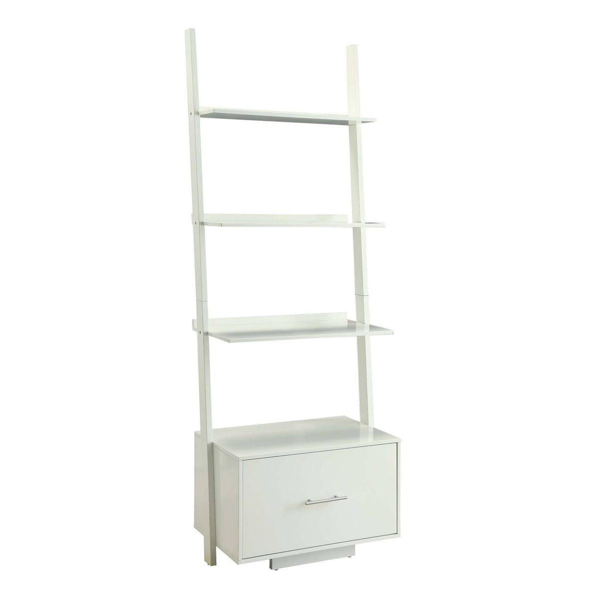 Ladder Bookshelf with File Drawer O234688