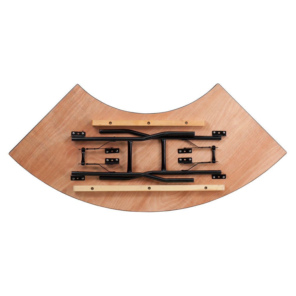 Serpentine Wood Folding Banquet Table V6118