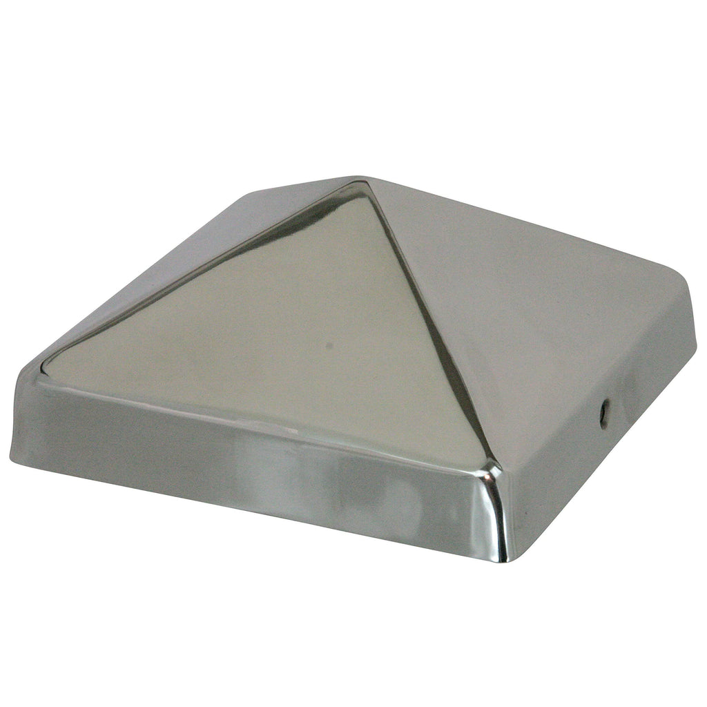 8 in. x 8 in. Stainless Steel Fence Post Cap I557677