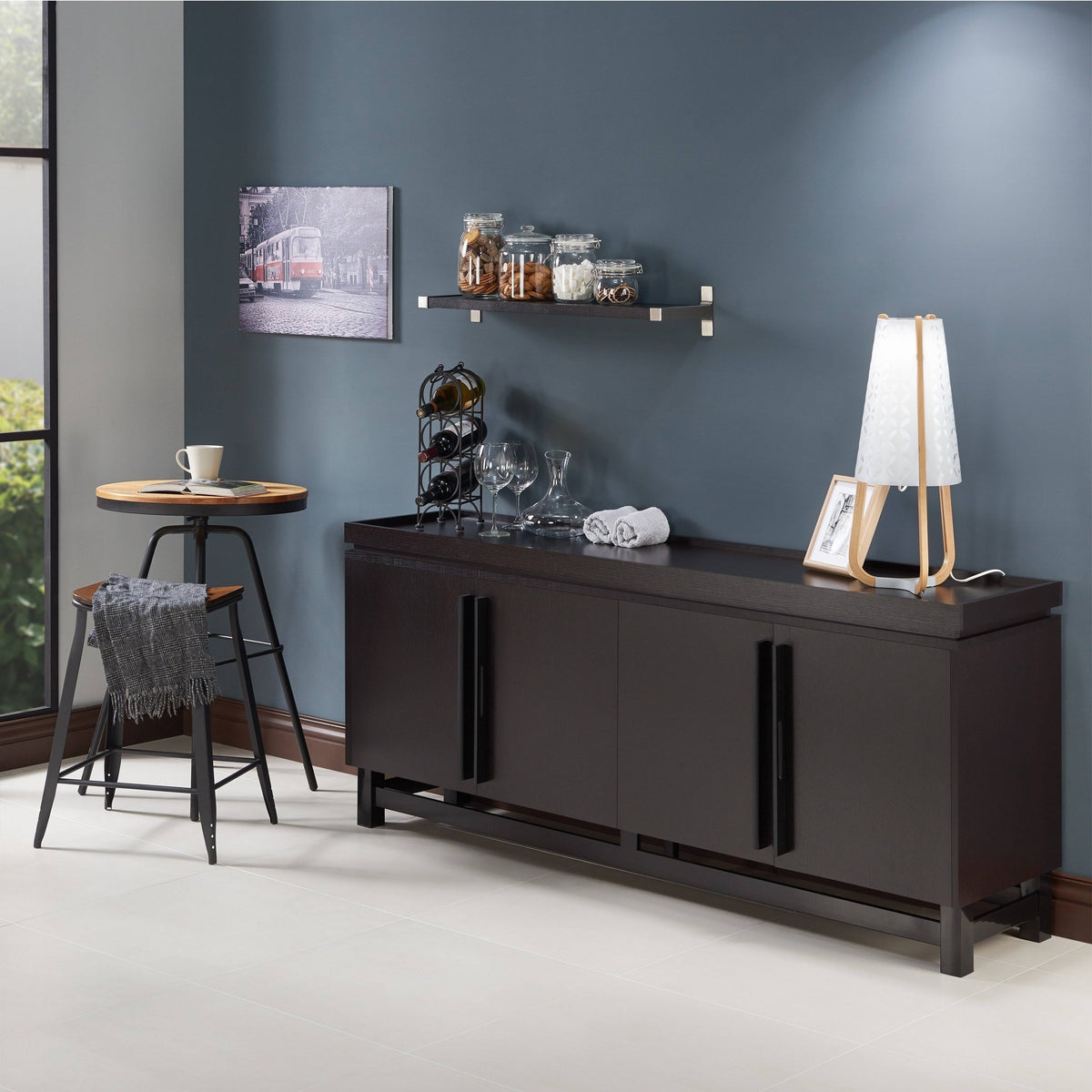 70-Inch Buffet Cabinet Cappuccino M61905