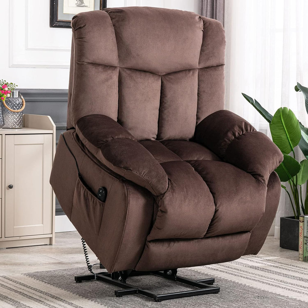 Camel Power Lift Recliner Chair with Overstuffed Design A613459