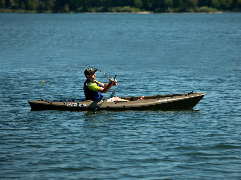 Olive Sit-on Fishing Kayak with Paddle F209305