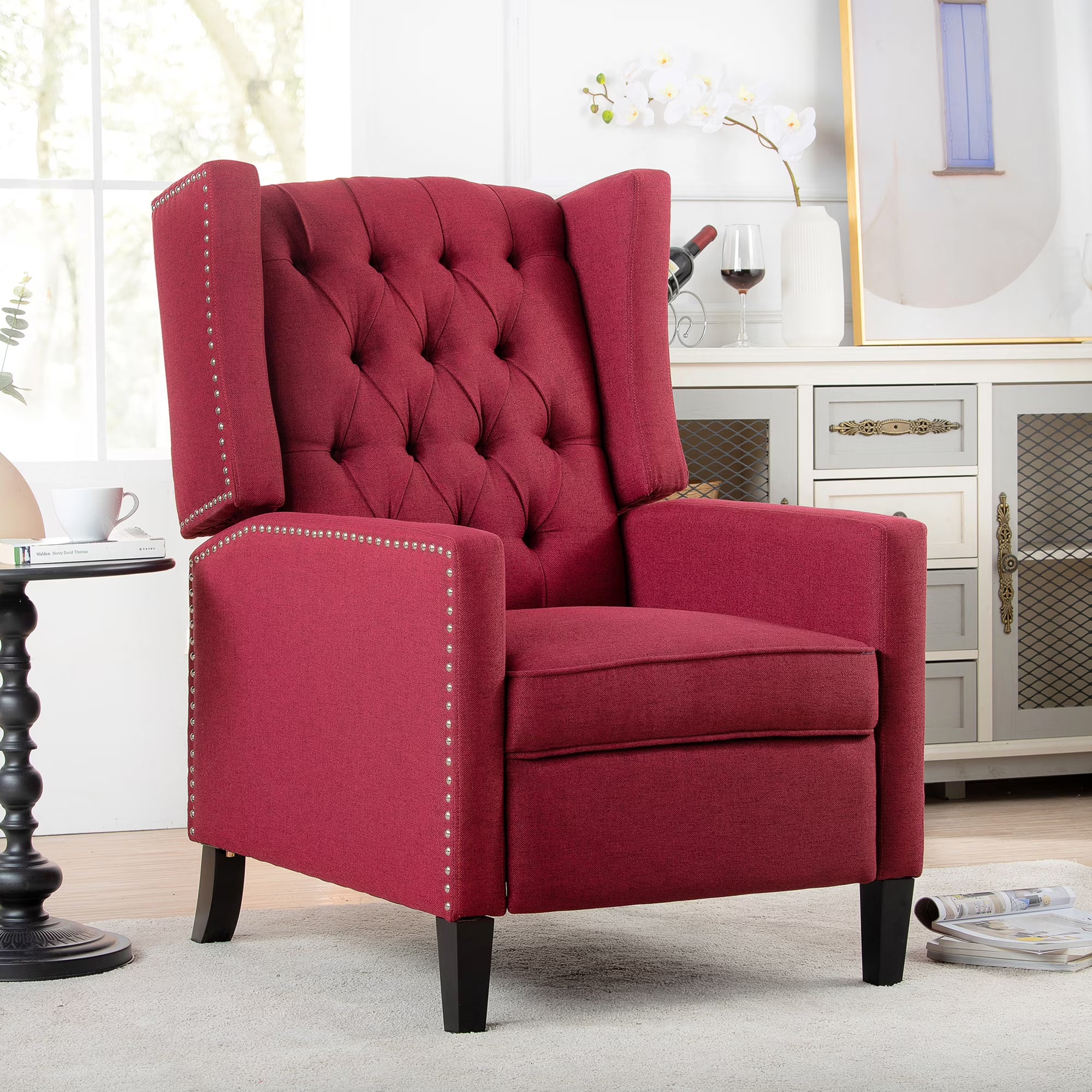 27" Wide Manual Wing Chair Recliner D9358