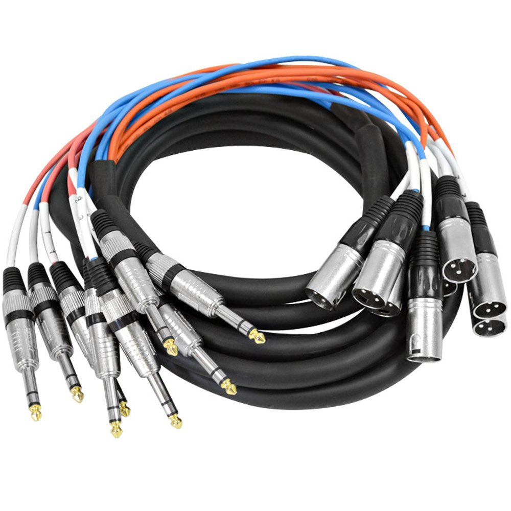 8 Channel 5' XLR Male to 1/4 TRS Snake Cable I426513