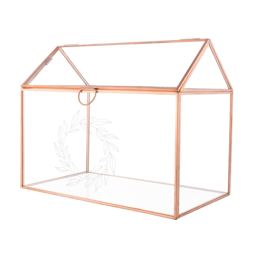 Glass Terrarium Card Holder, Rose Gold T336302
