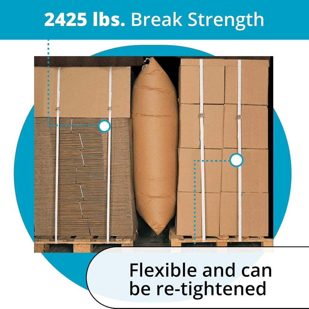 3/4" x 1000' Woven Cord Strapping Kit with Polyester Cord Strapping Tensioner, Strapping Buckles and Woven Cord Strapping Roll F959