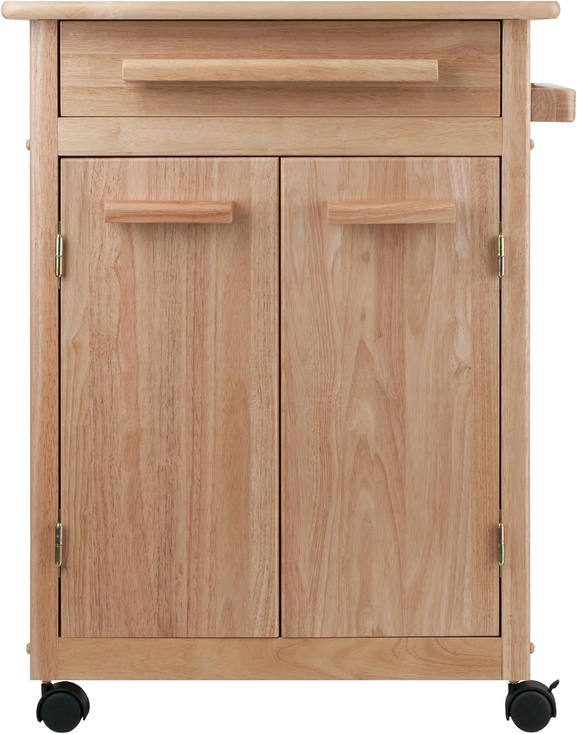 Natural Wood Single Drawer Kitchen Cabinet Storage Cart Y3637