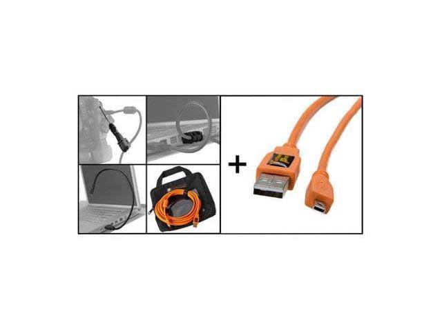 Orange USB 2.0 A Male to Mini-B 8-Pin Cable Starter Kit I260968