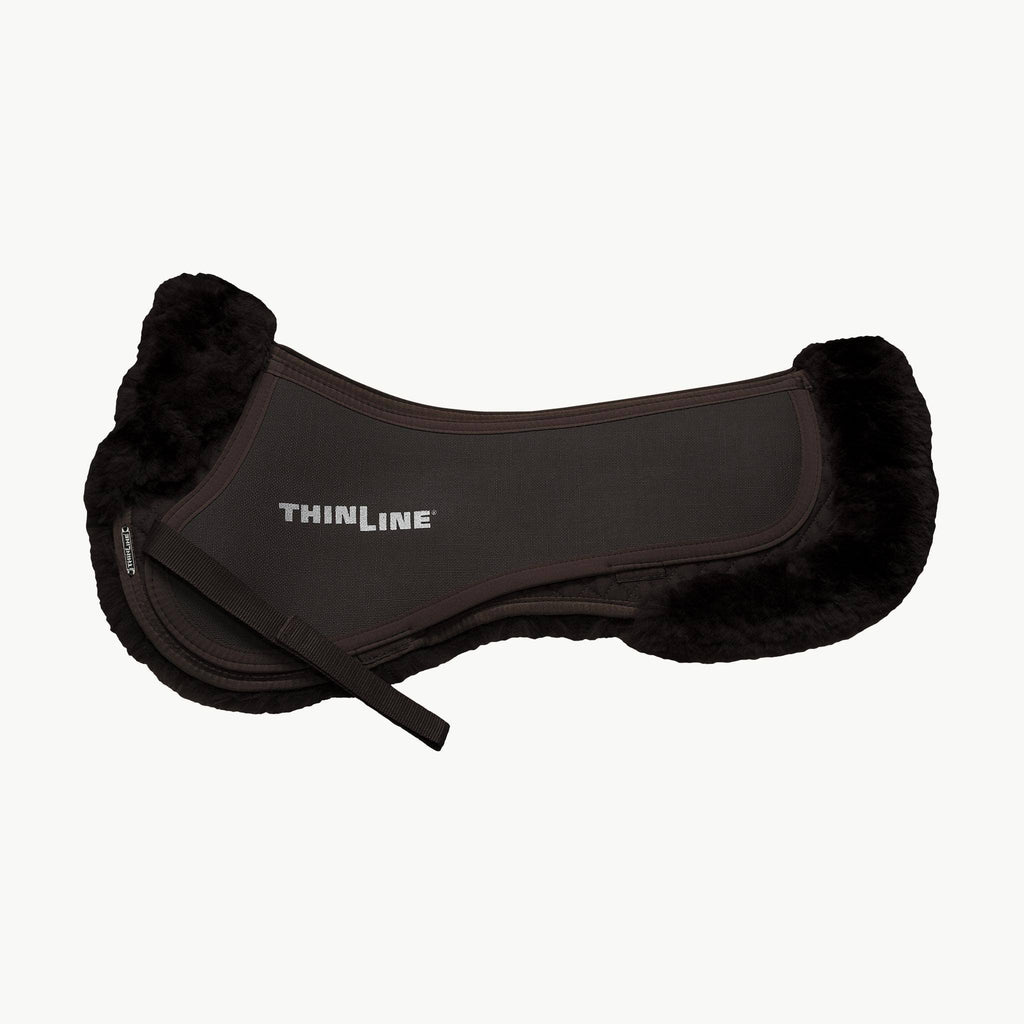 Black Large Sheepskin Half Saddle Pad N359485