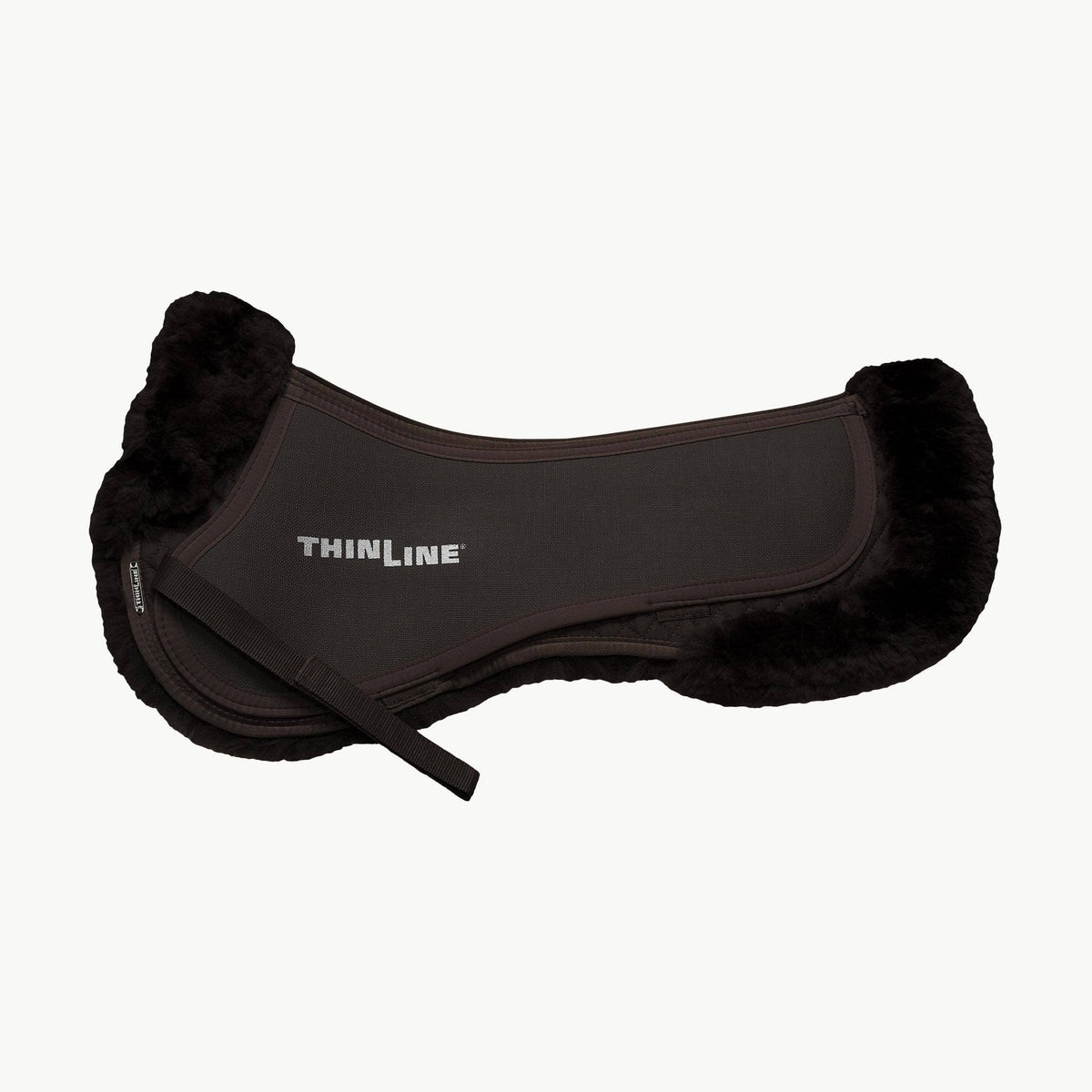Black Large Sheepskin Half Saddle Pad N359485
