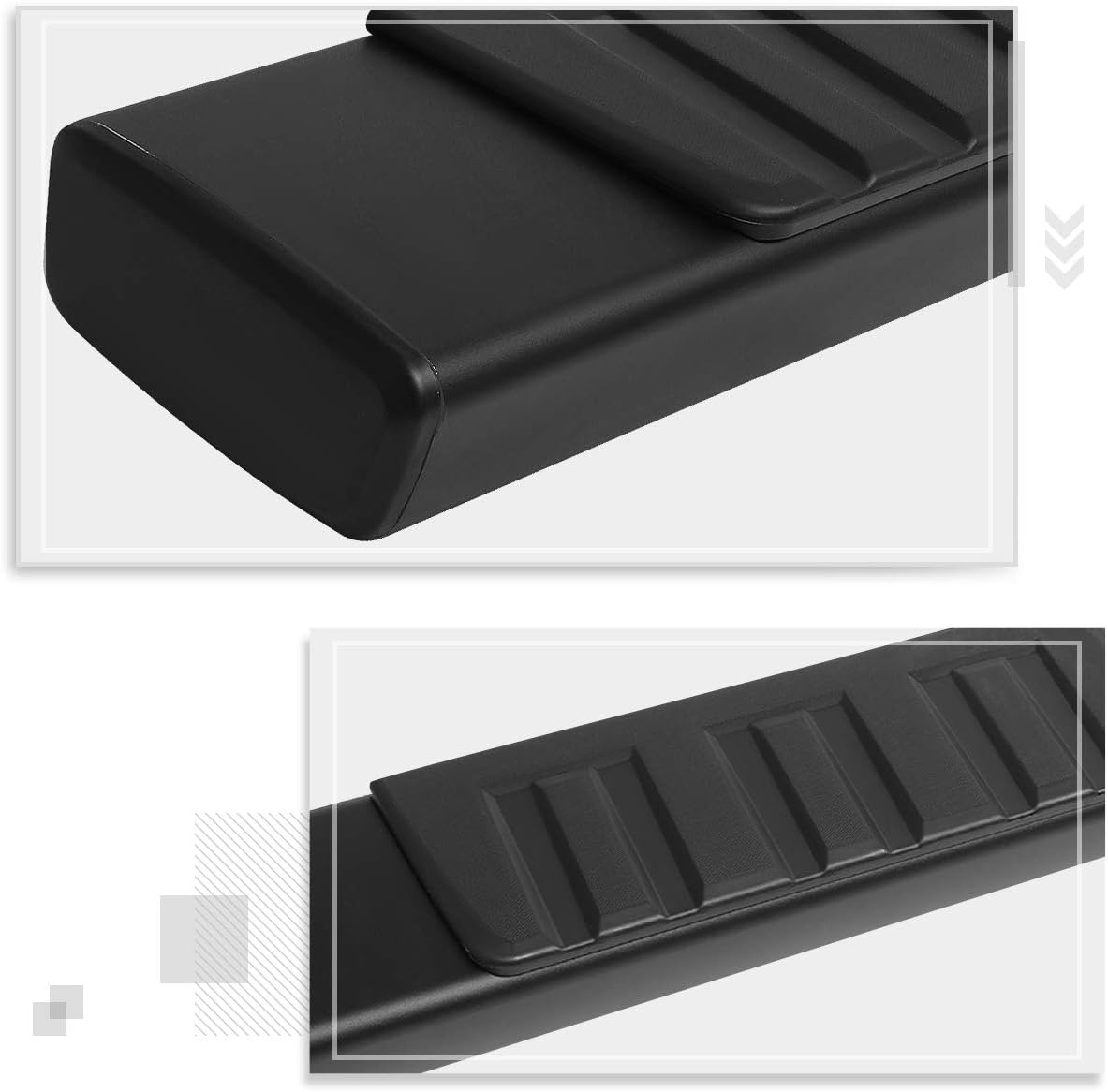6 Inch Aluminum Black Running Boards Side Step Bars K619