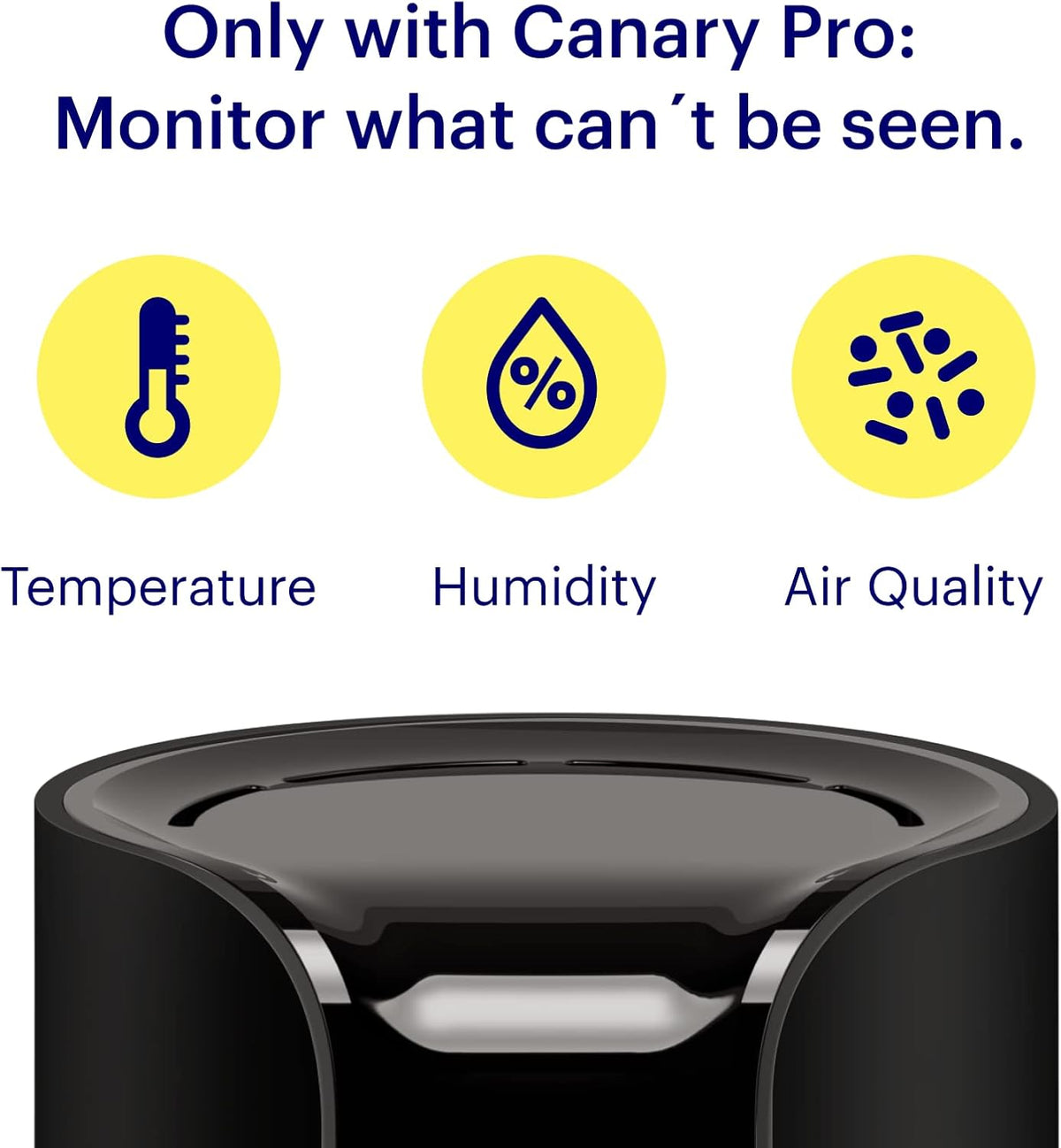 Indoor 1080p HD Security Camera with Built-in Siren and Climate Monitor - Black, single Z8601