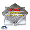 6' x 10' Heavy Duty Silver Poly Tarp Cover I63555