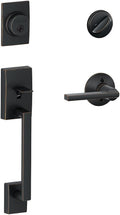 Matte Black Front Entry Handleset with Deadbolt L77894