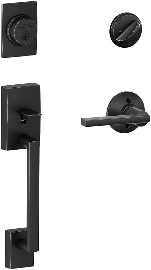 Matte Black Front Entry Handleset with Deadbolt L77894