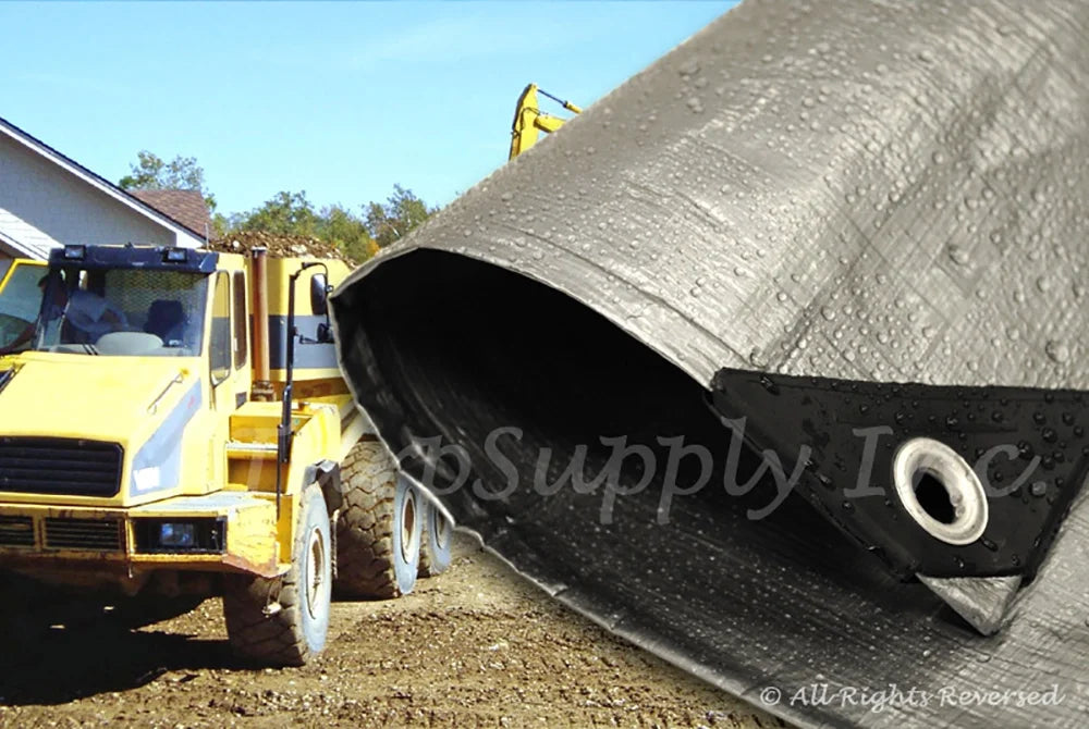 6' x 10' Heavy Duty Silver Poly Tarp Cover I63555