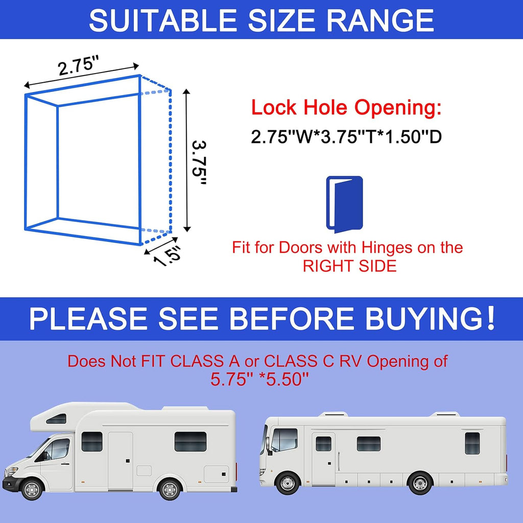 RV Keyless Entry Door Lock with Backlit Keypad and 2 Key Fobs H909537