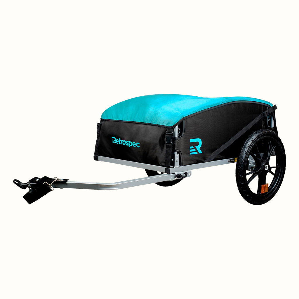 Teal Foldable Bicycle Cargo Trailer R662530