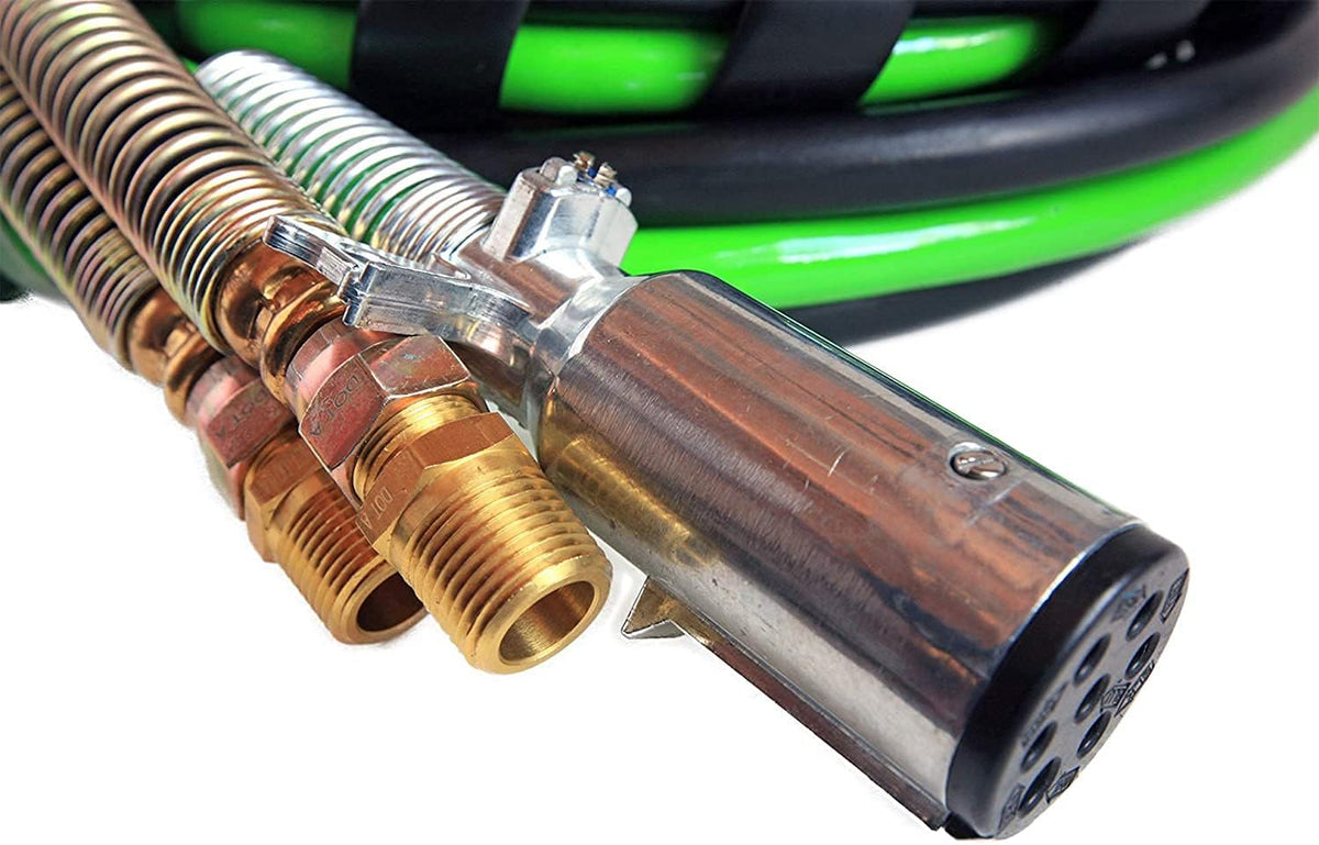 12 Ft 3-in-One Rubber Wrap Set Air Hose Electrical Cable Wrap Y758