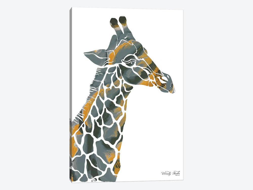 Bright Giraffe I Print on Canvas Art Z91531