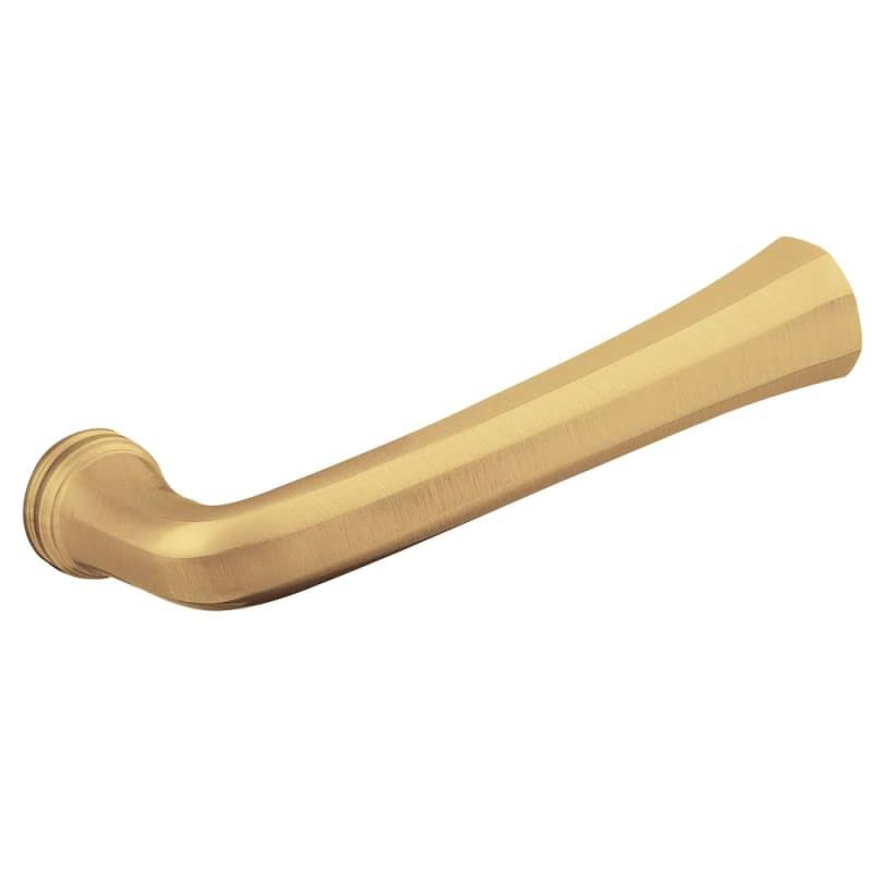 Satin Brass and Brown Single Right Hand Estate Lever F922
