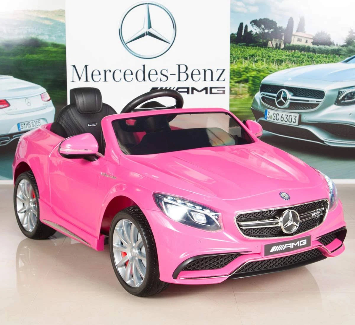 Pink 12V Battery Operated Ride on Car J828