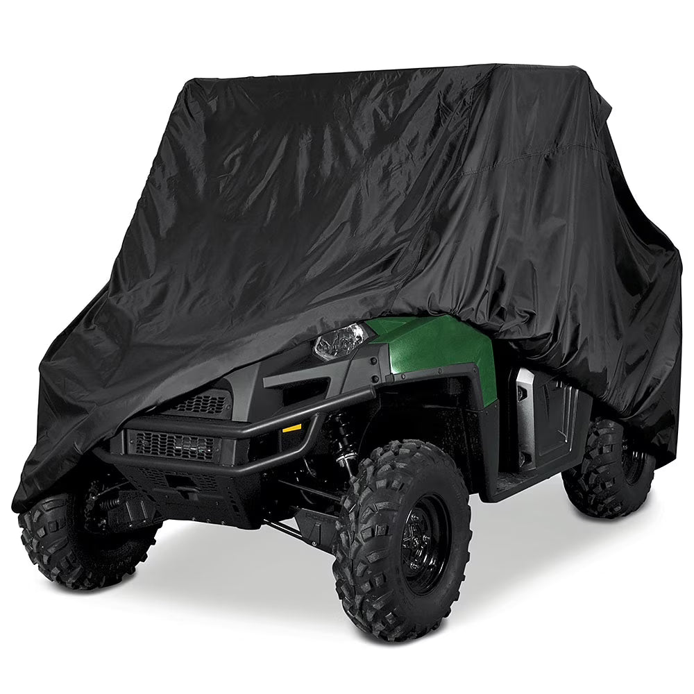 Black UTV Cover with Roll Cage 190T Polyester Storage Cover S229323