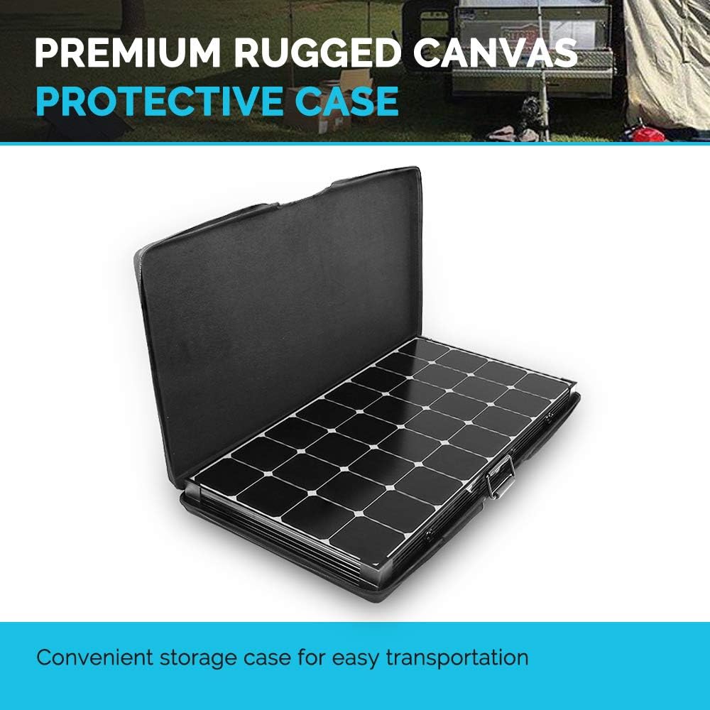 200 Watt Portable Foldable Solar Panel Suitcase with Waterproof 20A Charger Controller C233044