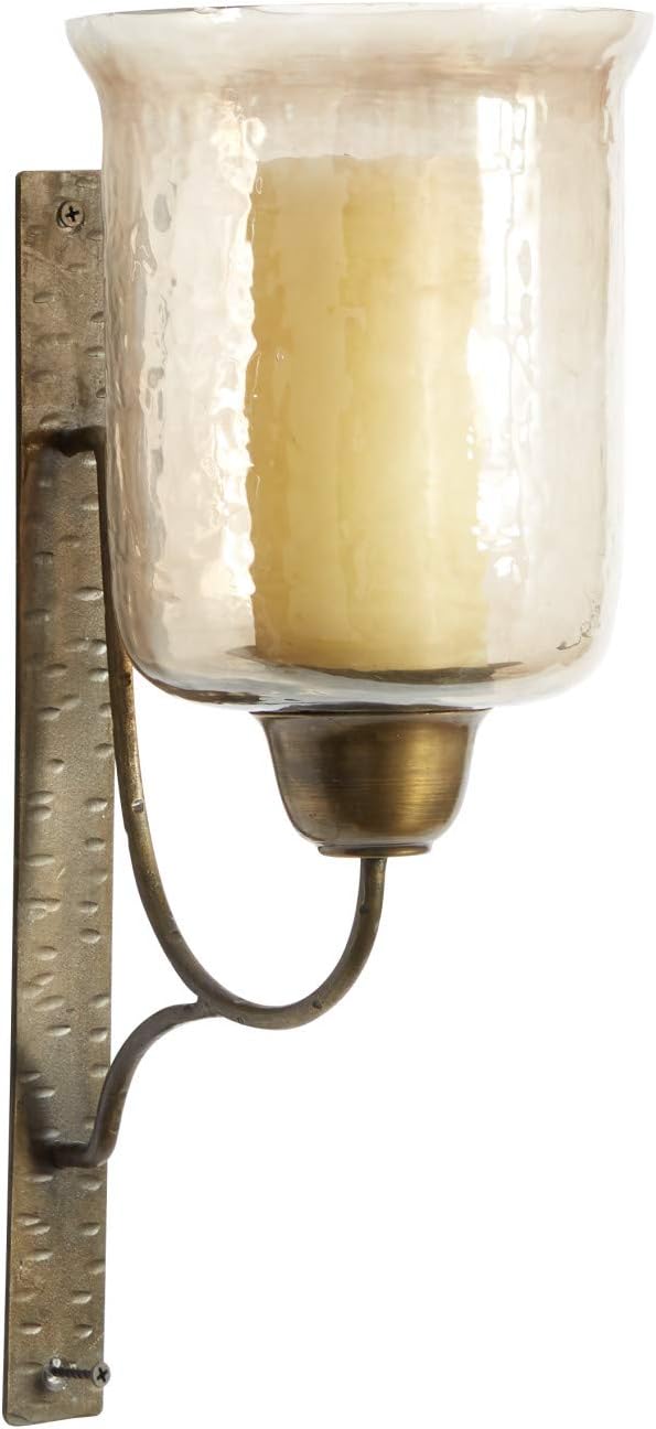 Metal Glass Candle Sconce N164761