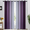 Purple Blackout Ombre Curtains, 52x84 inches, 2 Panels L694