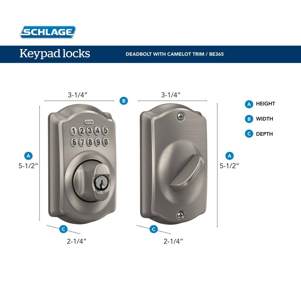 Satin Nickel Keypad Combo Pack with Accent Lever U18862