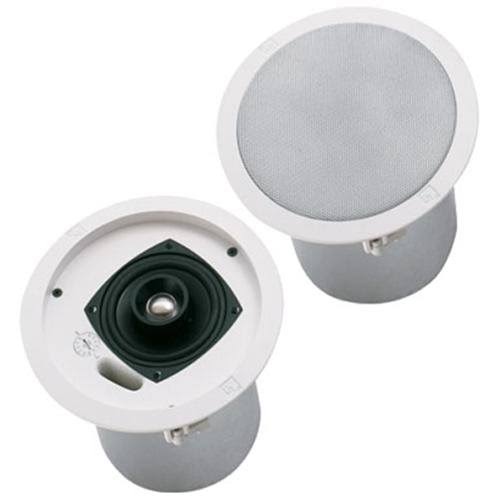 White 4x22 Coaxial 70V Ceiling Speaker Pair L717770