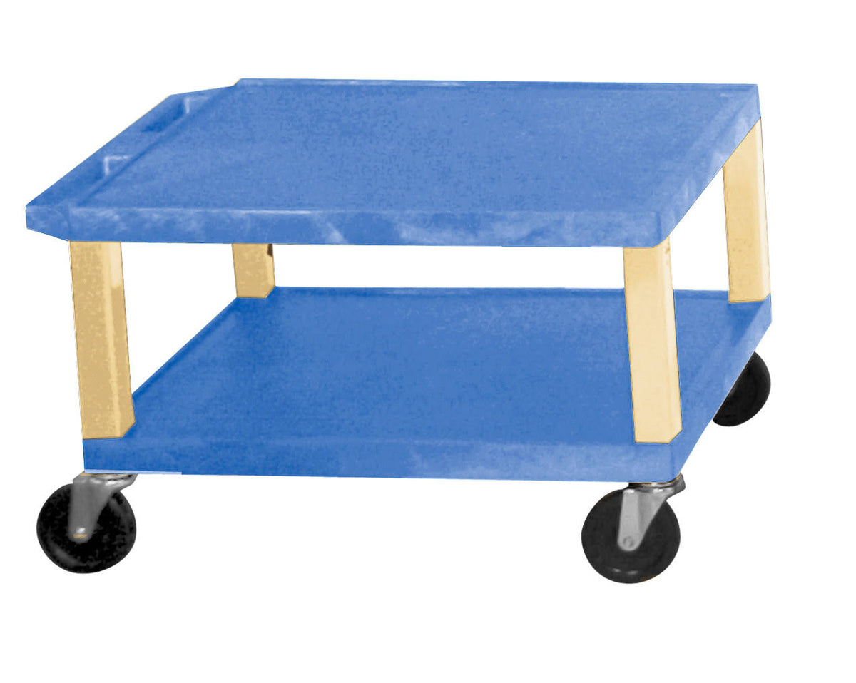 Blue Two Shelf Utility Cart G9123