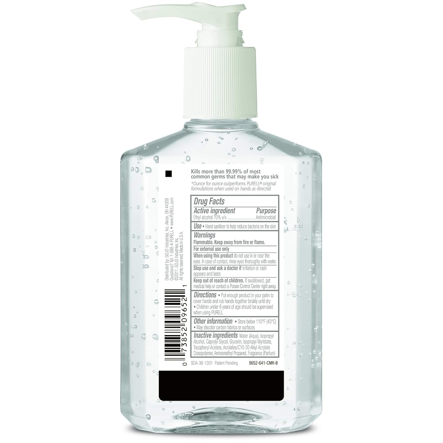 Purell Advanced Hand Sanitizer Refreshing Gel, Clean Scent, 8 fl oz Pump Bottle, Pack of 12 X526