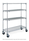 Chrome 4-Tier Stem Caster Cart U496111