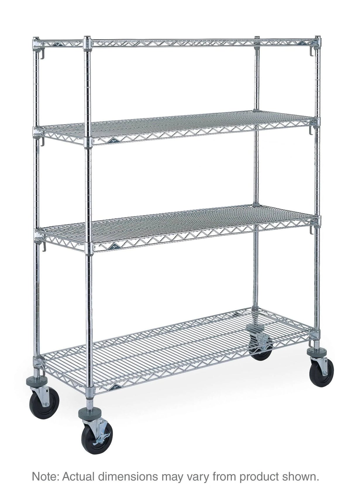 Chrome 4-Tier Stem Caster Cart U496111