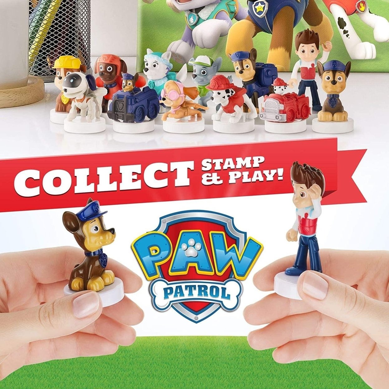 Paw Patrol Characters Stampers 5pk Zuma Rubble in Bulldozer Figure Set V547