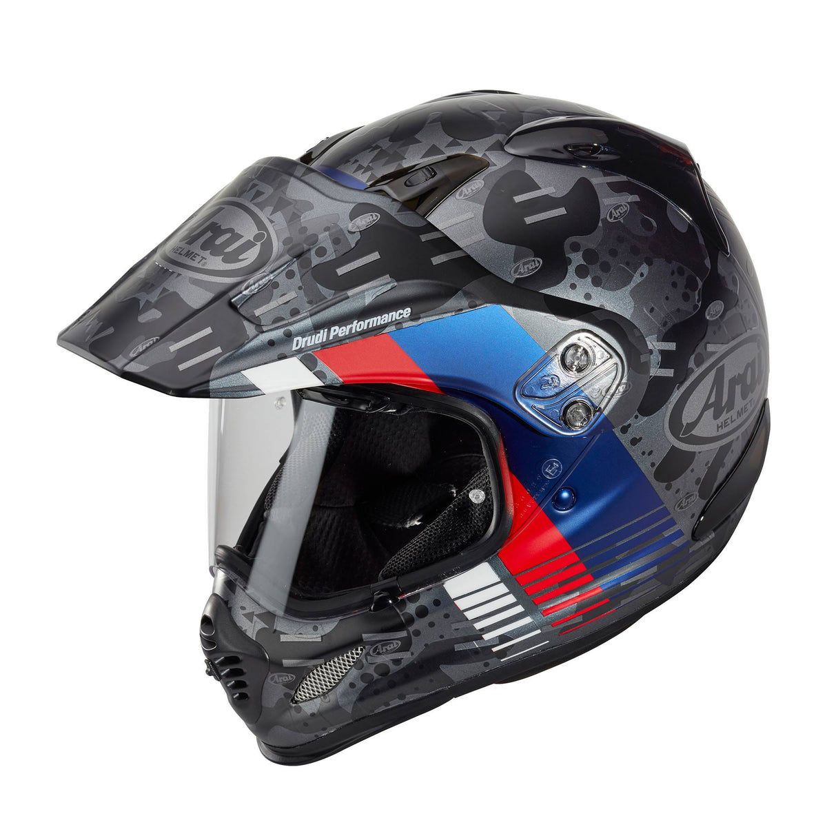 Grey-Blue Motocross Helmet C355