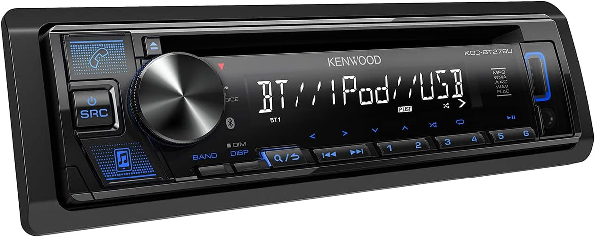 CD Car Stereo with Bluetooth, Single DIN, AM/FM Radio, USB Port, AUX Input P5734