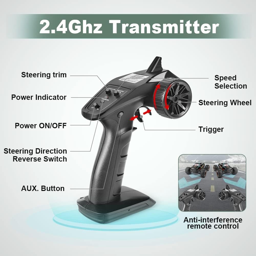 1:16 Remote Control Car with 2.4GHz Radio Controller M357199