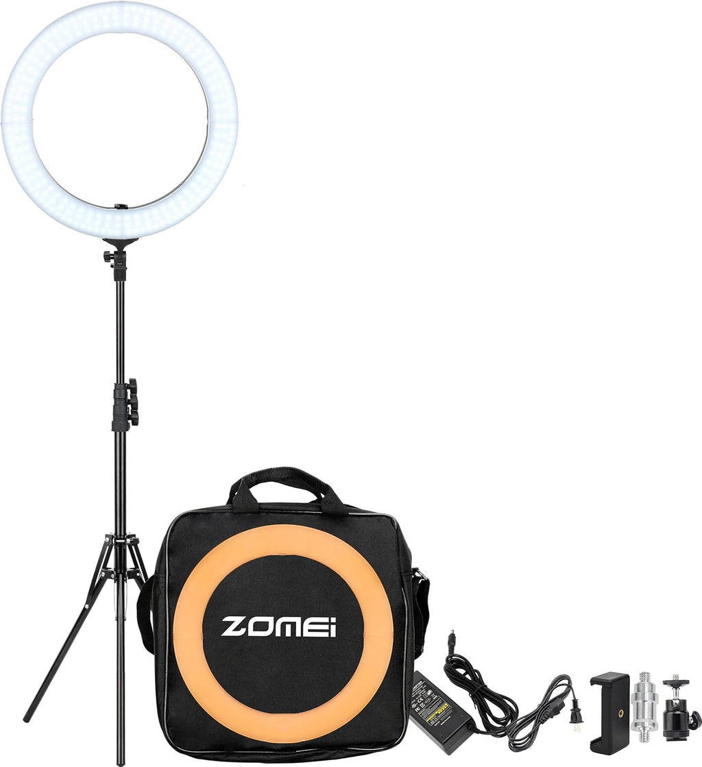18 Inch 58W 5500K Dimmable LED Ring Light with Tripod Stand and Carrying Bag S115