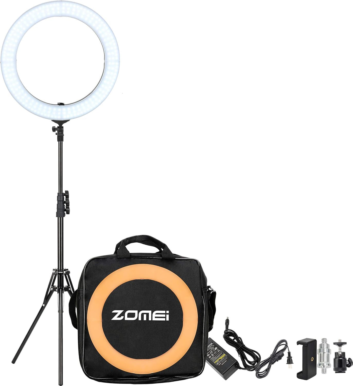 18 Inch 58W 5500K Dimmable LED Ring Light with Tripod Stand and Carrying Bag S115