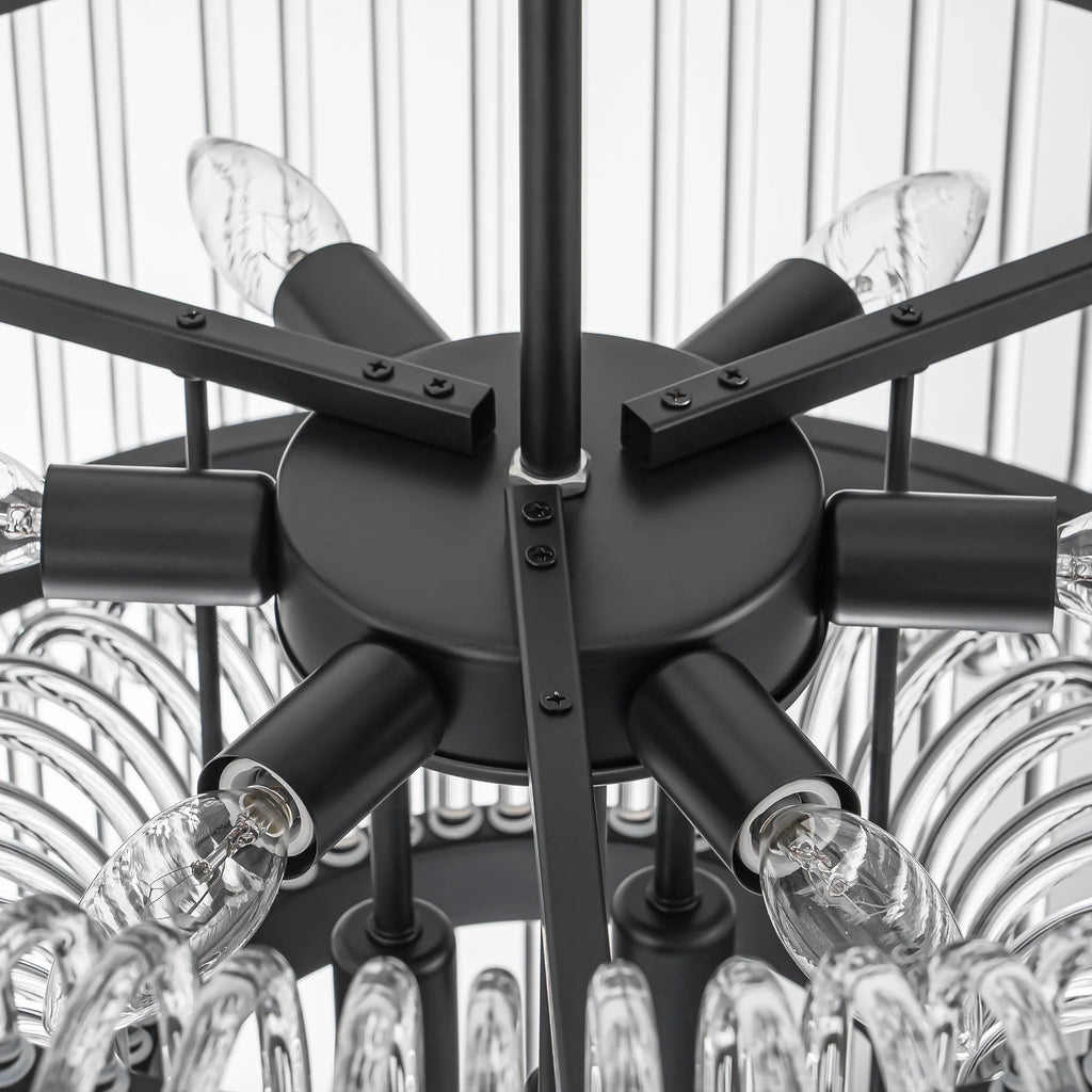 9-Light Dimmable Tiered Chandelier E1277