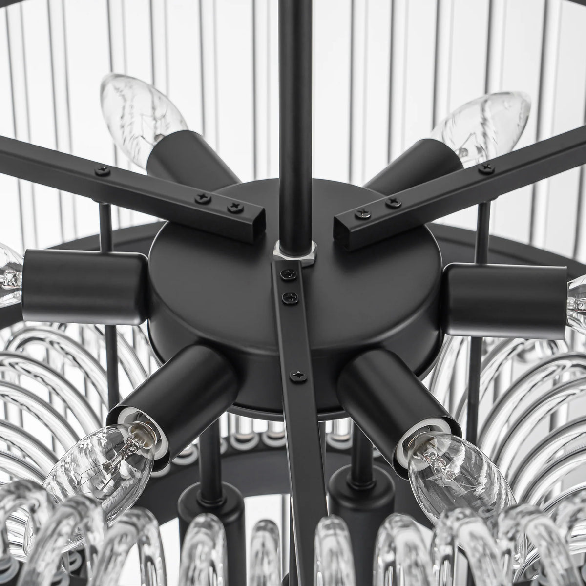 9-Light Dimmable Tiered Chandelier E1277