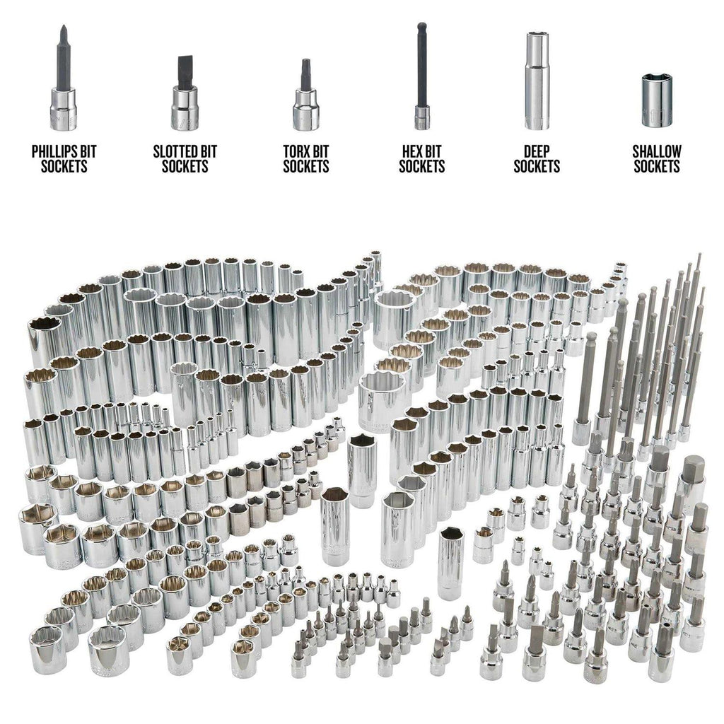 1/4 & 3/8 & 1/2 in. drive SAE 6 and 12 Point Socket Set 299 pc J6234