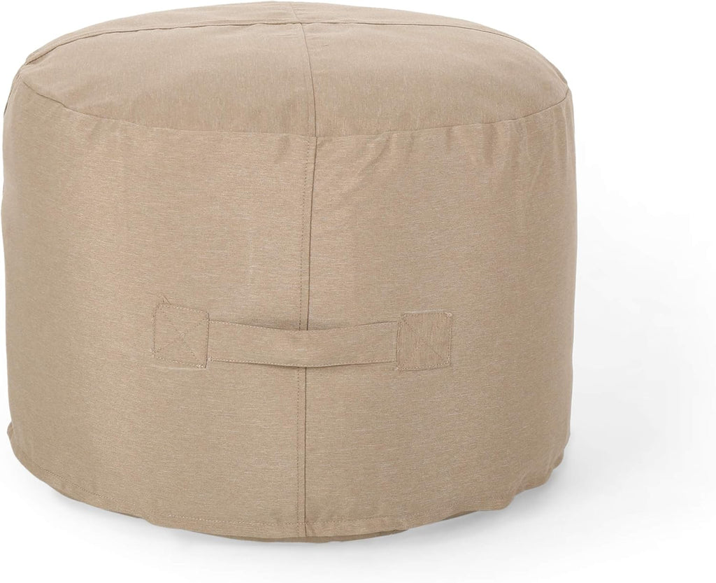 Charcoal Outdoor Ottoman Pouf W72658