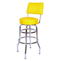 Yellow Double Ring Swivel Bar Stool S5146
